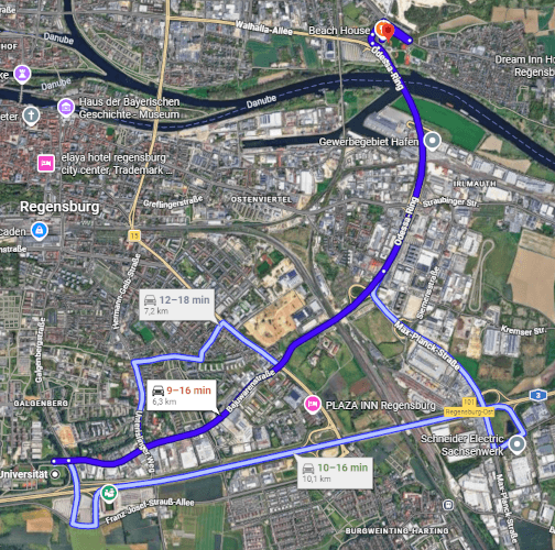 Direction to university field